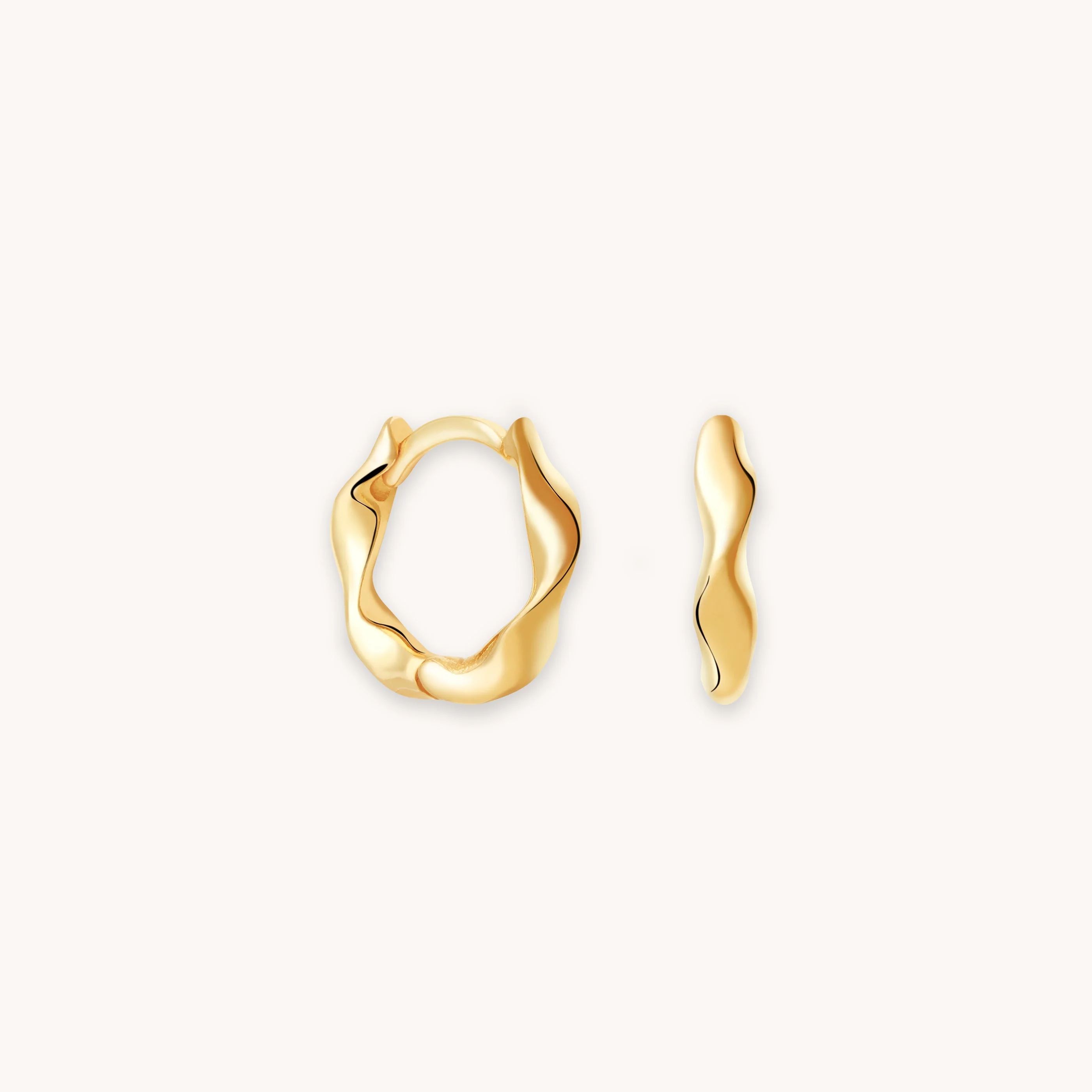 Elemental Gold Huggies | Astrid & Miyu Earrings | Astrid and Miyu