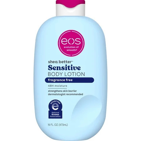 eos Shea Better Sensitive Skin Body Lotion for Dry Skin- Fragrance-Free, 16 fl oz | Walmart (US)