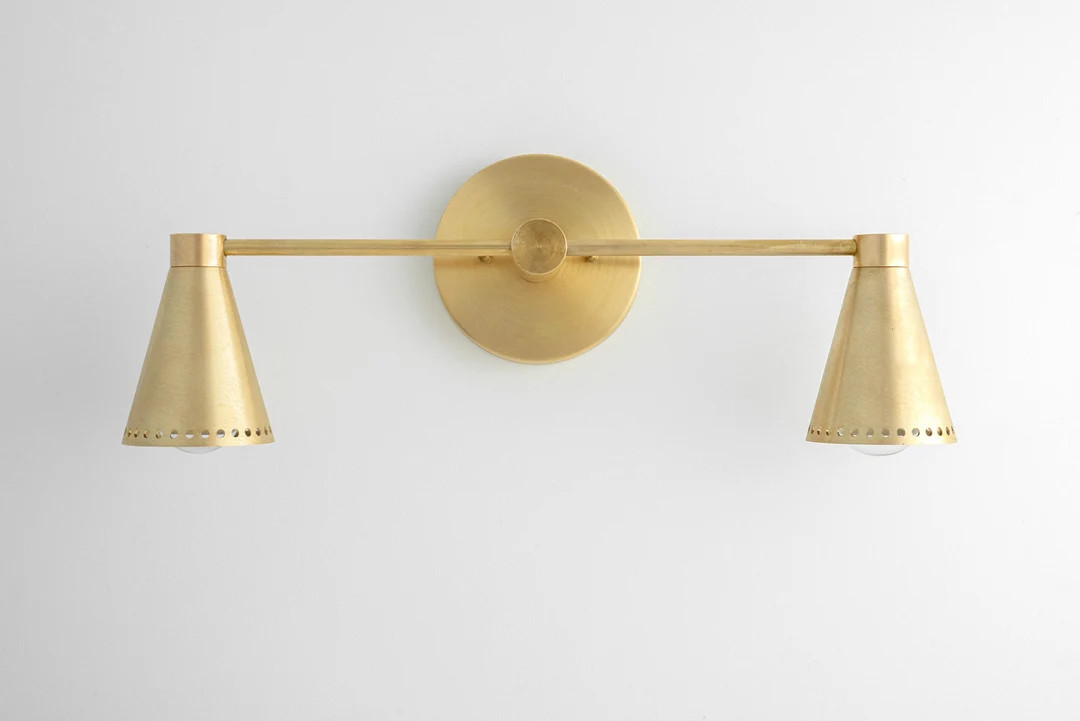 Vented Cones - Cast Cone Vanity - Modern Lighting - Vanity Lighting - Bathroom Lighting - Industr... | Etsy (US)