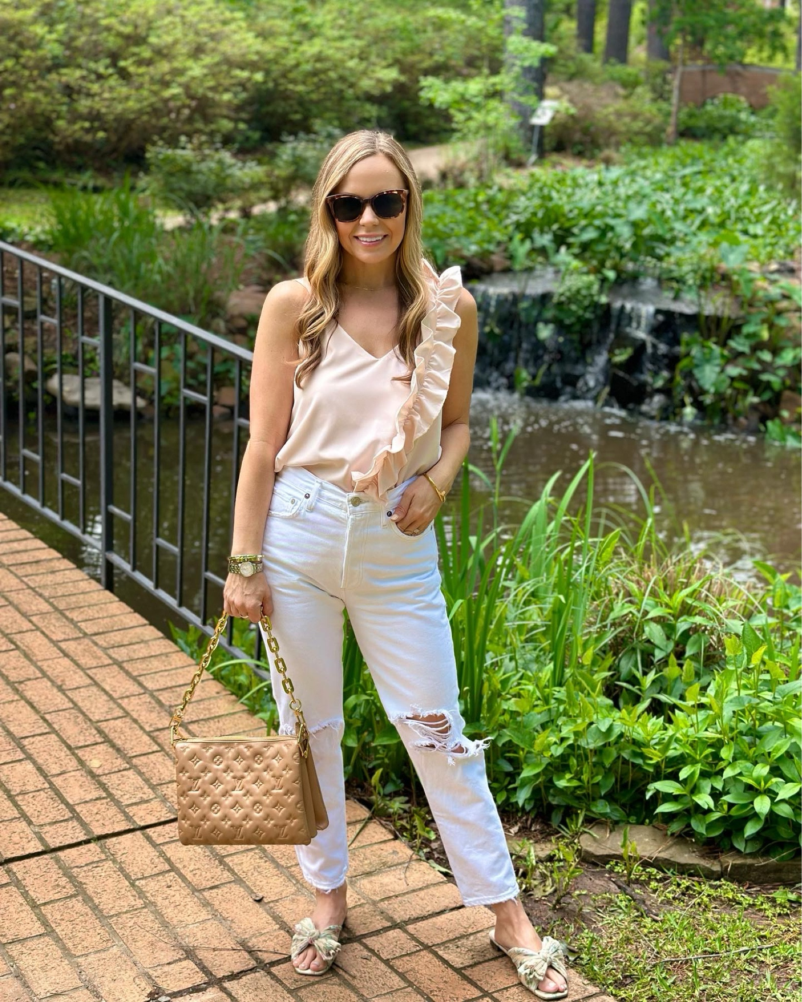 Spring outfit / Summer outfit.  Linked this cami in white! 

#LTKstyletip