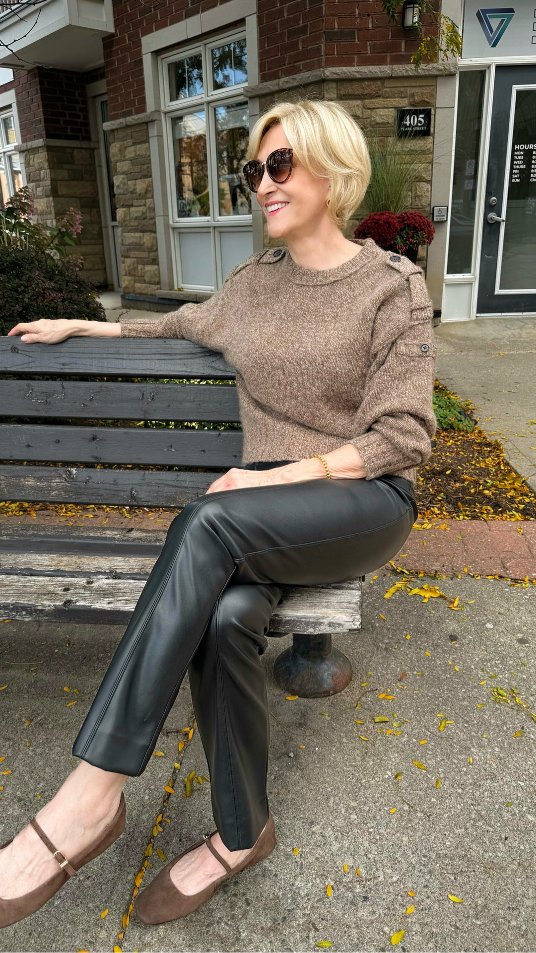 
✨ Cozy meets edgy ✨
Loving this cashmere sweater from Banana Republic paired with faux leather pants — soft, warm, and effortlessly stylish. Topped off with suede ballet flats, it’s the perfect mix of comfort and polished edge.

Classic textures, flattering silhouettes, and just enough style to feel put-together without overthinking it. 🤎✨

#LTKSeasonal #LTKOver40 #LTKootd