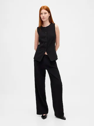 365 Low Rise Pleated Wide-Leg Trousers | Gap (US)