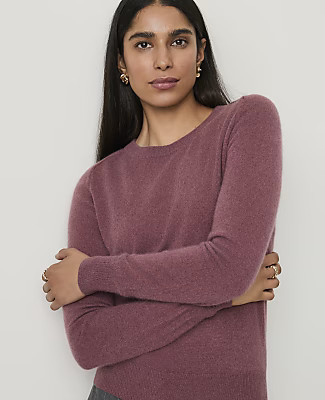 Ann Taylor Cashmere Crew Neck Sweater | Ann Taylor