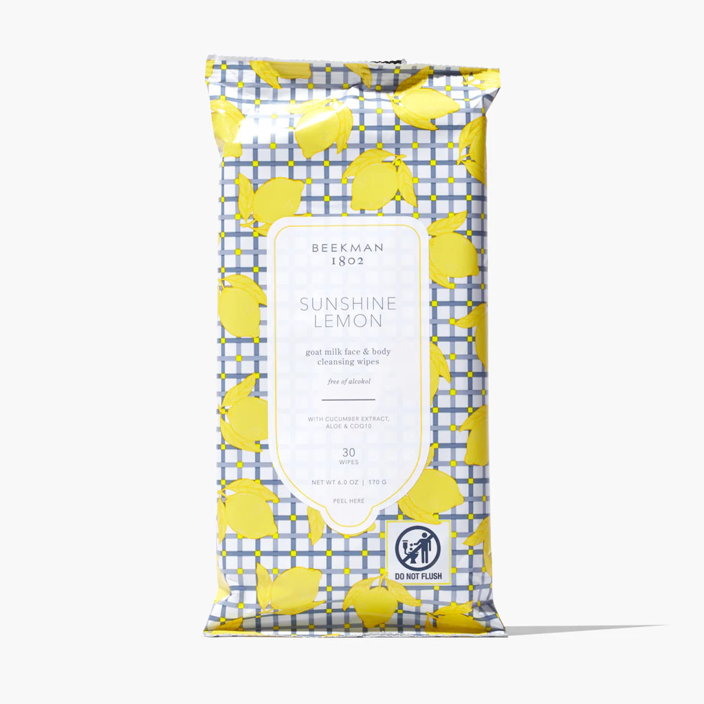 Sunshine Lemon Face Wipes | Beekman 1802