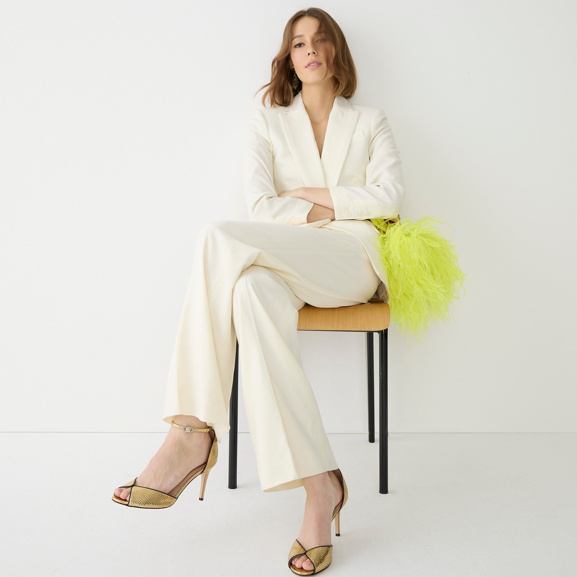 Full-length wide-leg tuxedo pant in Italian wool | J. Crew US