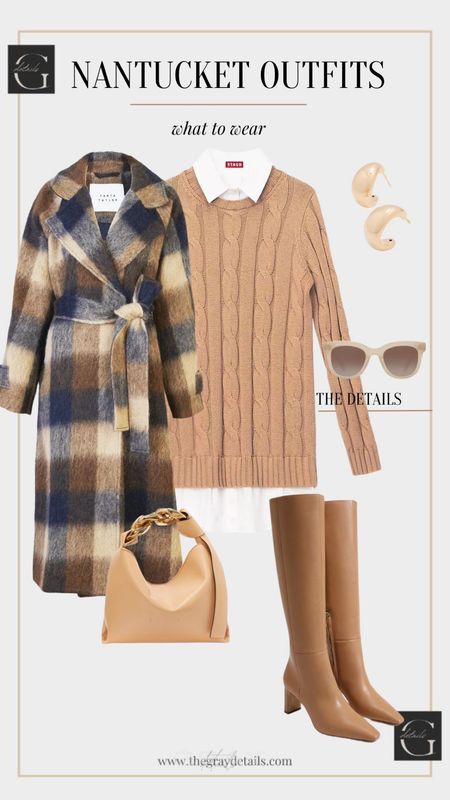Nantucket im outfit guide 

Sweater dress
Plaid coat
Tall tan boots 
Fall outfit 

#LTKstyletip #LTKover40 #LTKshoecrush