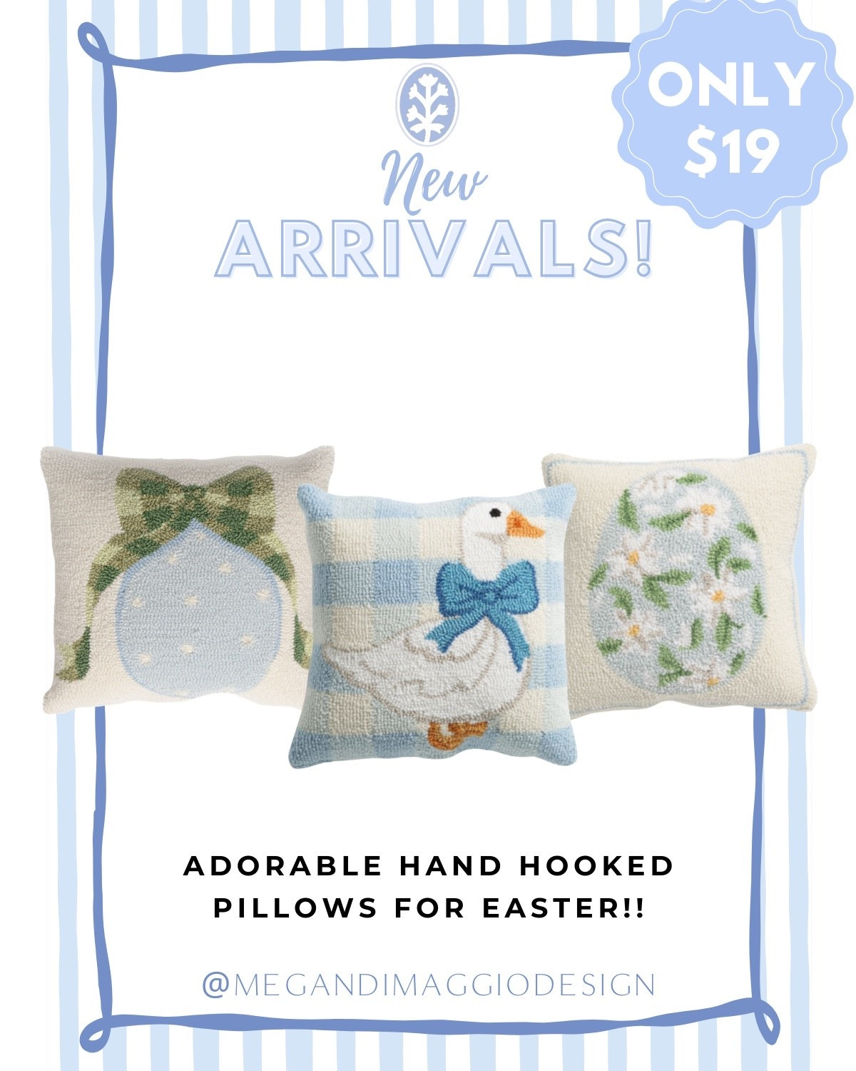 Adorable hand hooked pillows for Easter!! These are so beautiful & under $20!! 👏🏻👏🏻👏🏻 

#LTKSaleAlert #LTKHome