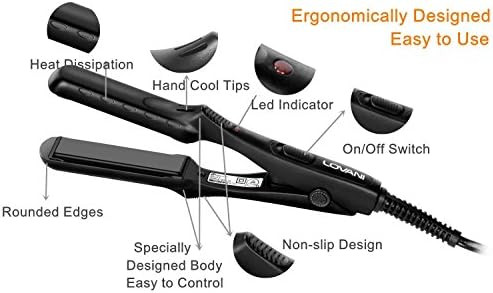Mini Portable Flat Iron Tourmaline Ceramic Dual Voltage Travel Iron for Worldwide Use LED Indicat... | Amazon (US)