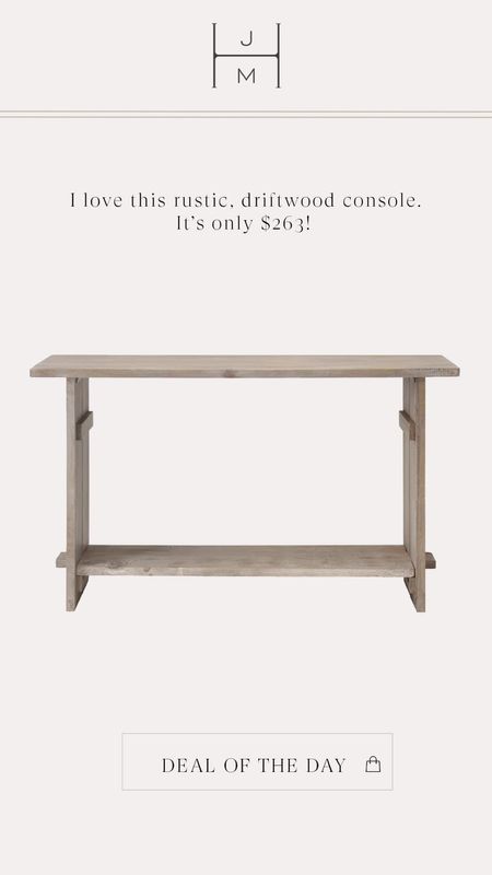 Deal of the day! Such a great price on this rustic, driftwood console table. It’s only $263! 

#LTKhome #LTKFind #LTKsalealert