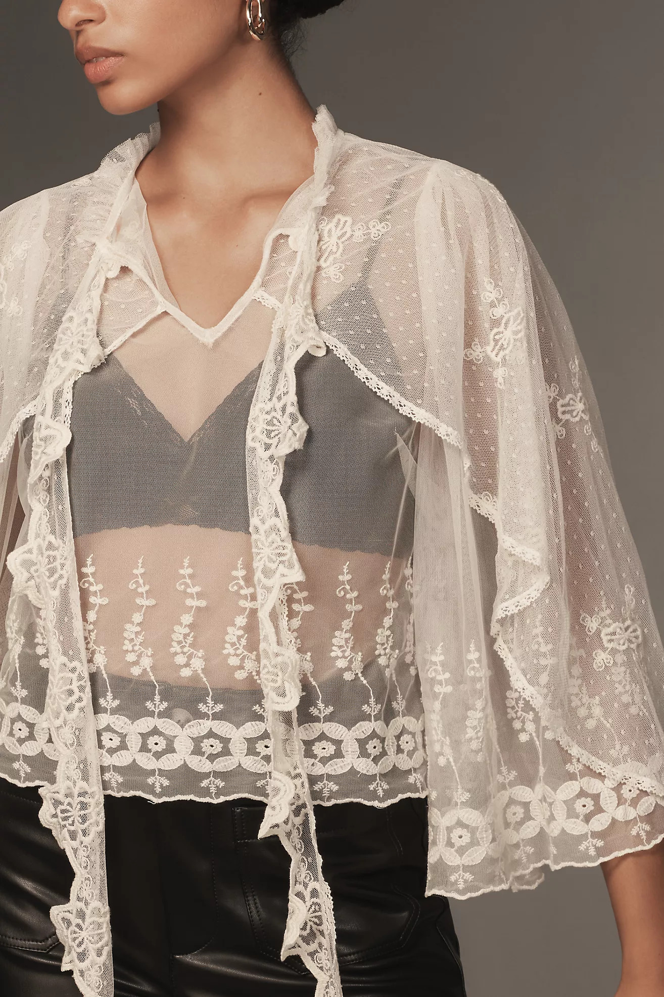 Forever That Girl Sheer Lace Capelet | Anthropologie (US)