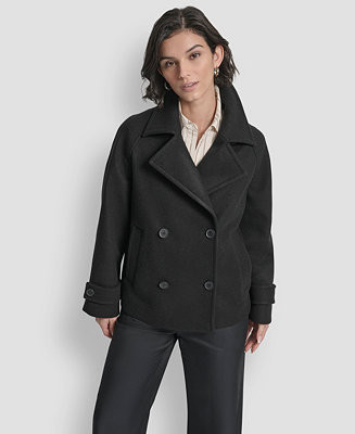 Women's Short Double Breasted Collared Coat | Macy's