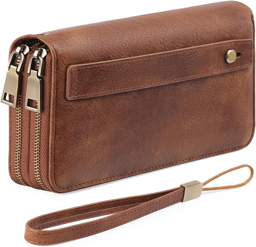 GAEKEAO Wallet for Women Clutch RFID Blocking Leather Wristlet Purse Large Capacity Credit Card H... | Amazon (US)