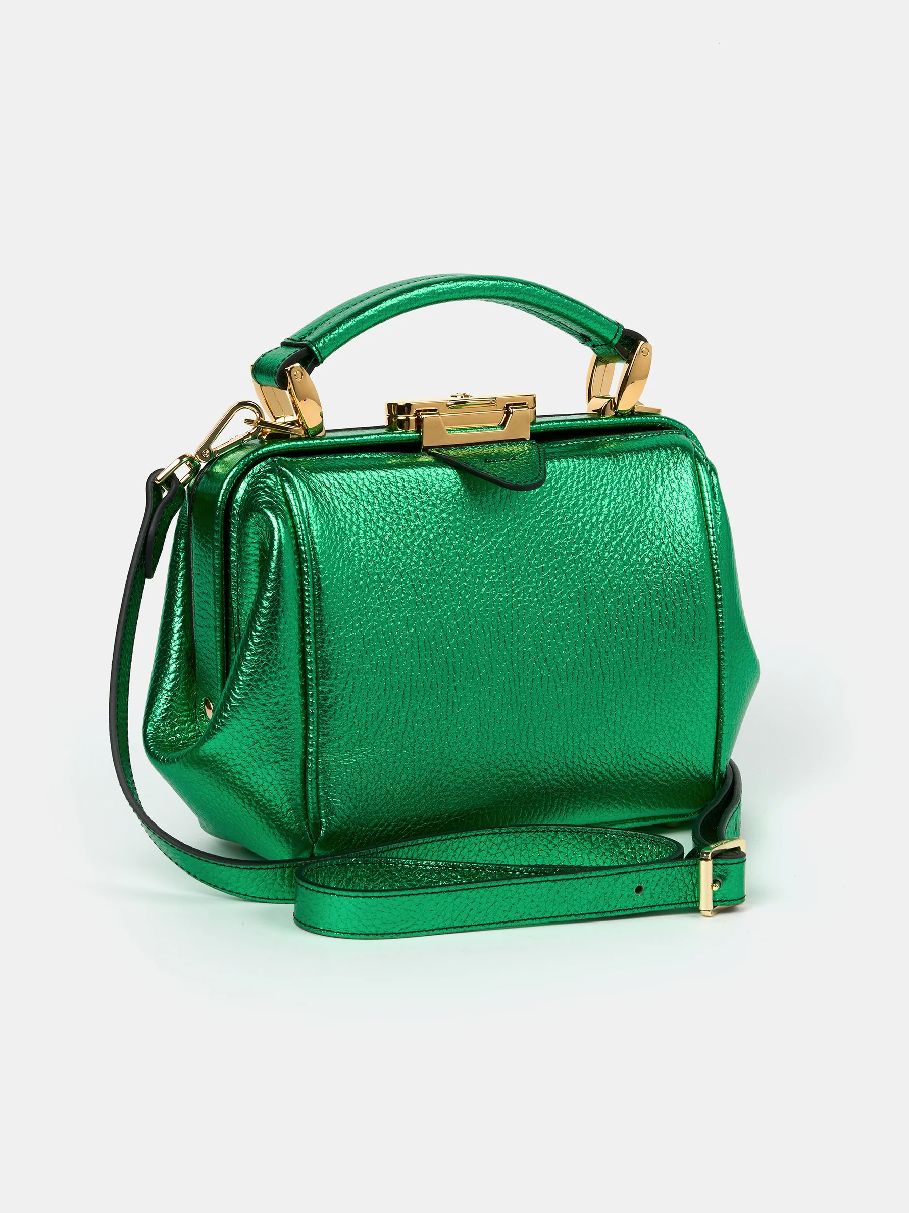 The Mini Sophie - Wicked Green Metallic Calf Grain | The Cambridge Satchel Company
