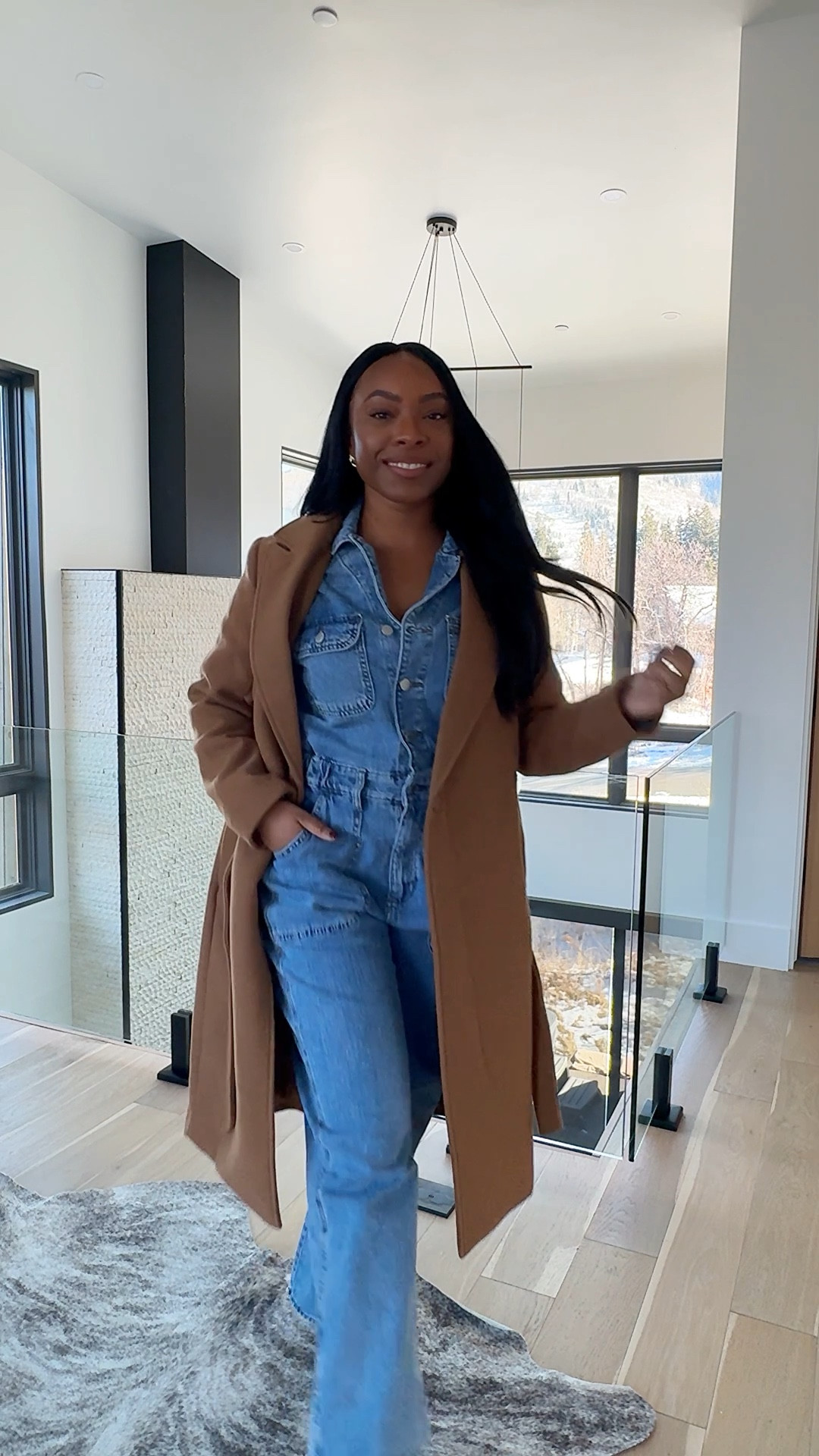 Casual winter outfit idea! Spent the weekend in Utah so I needed an outfit that was a bit elevated, but still casual and comfy. Love this denim jumpsuit and coat! Also, boots are from Amazon and they are currently on sale! 

#LTKFindsUnder100 #LTKSaleAlert #LTKStyleTip