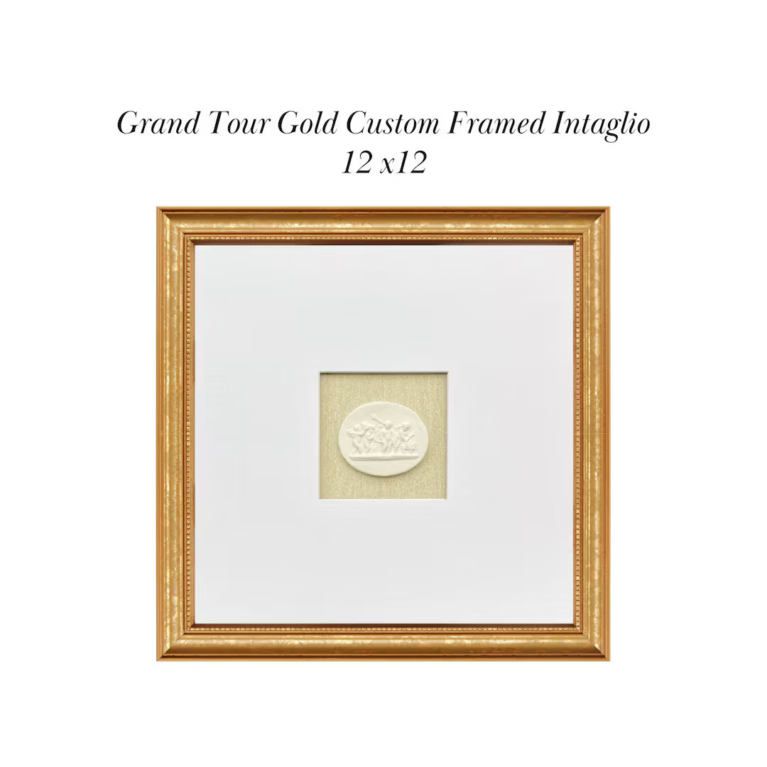 Intaglio Framed | Custom Gold Framed Intaglio | Holiday Gift | Wedding Gift | Interior Design | H... | Etsy (US)