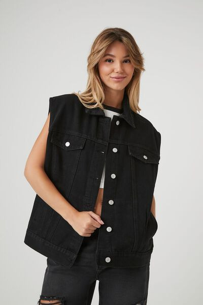 Button-Up Denim Vest | Forever 21 (US)