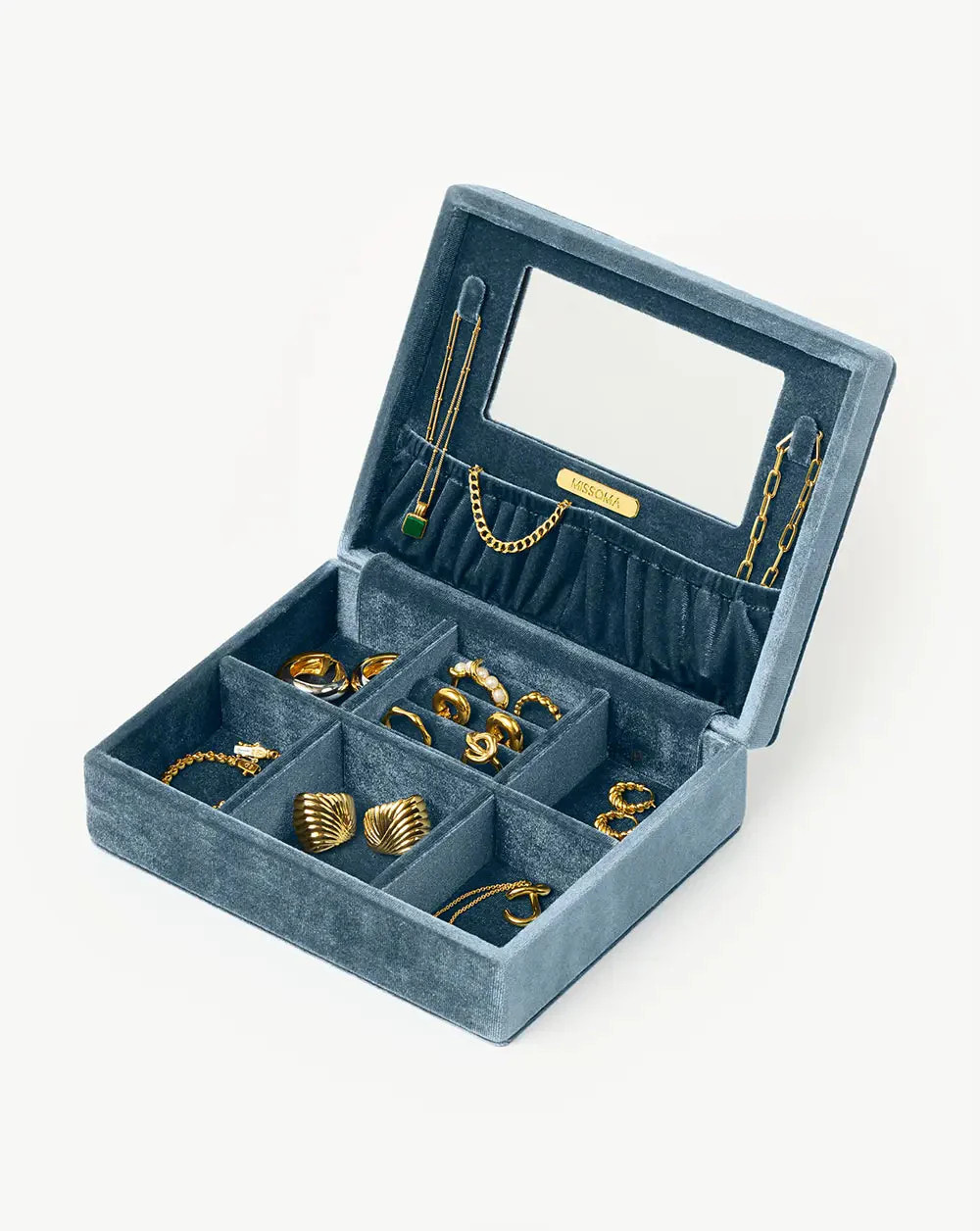 Blue Velvet Jewellery Box | Missoma UK | Missoma UK