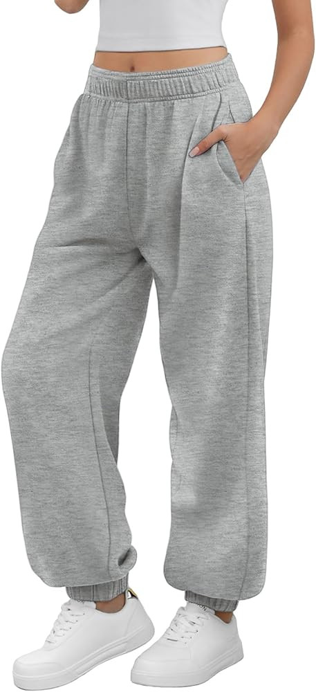 ATHMILE Sweatpants Women Baggy Lounge Pants Workout Gym Active High Waisted Comfy Joggers for Wom... | Amazon (US)