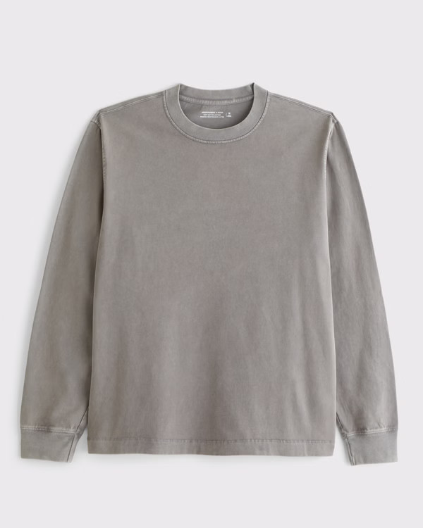 Long-Sleeve Premium Heavyweight 2.0 Tee | Abercrombie & Fitch (US)