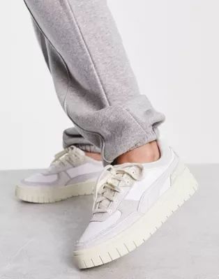 PUMA Cali Dream textured neutral sneakers in white | ASOS (Global)