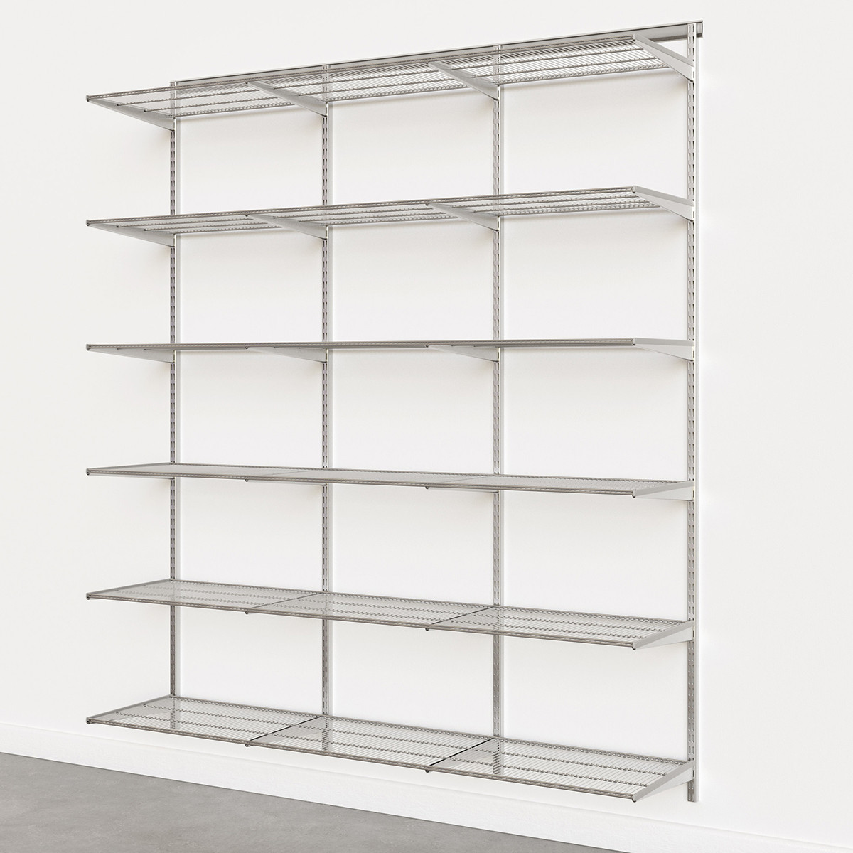 Elfa Classic 6' Basic Shelving Platinum | The Container Store