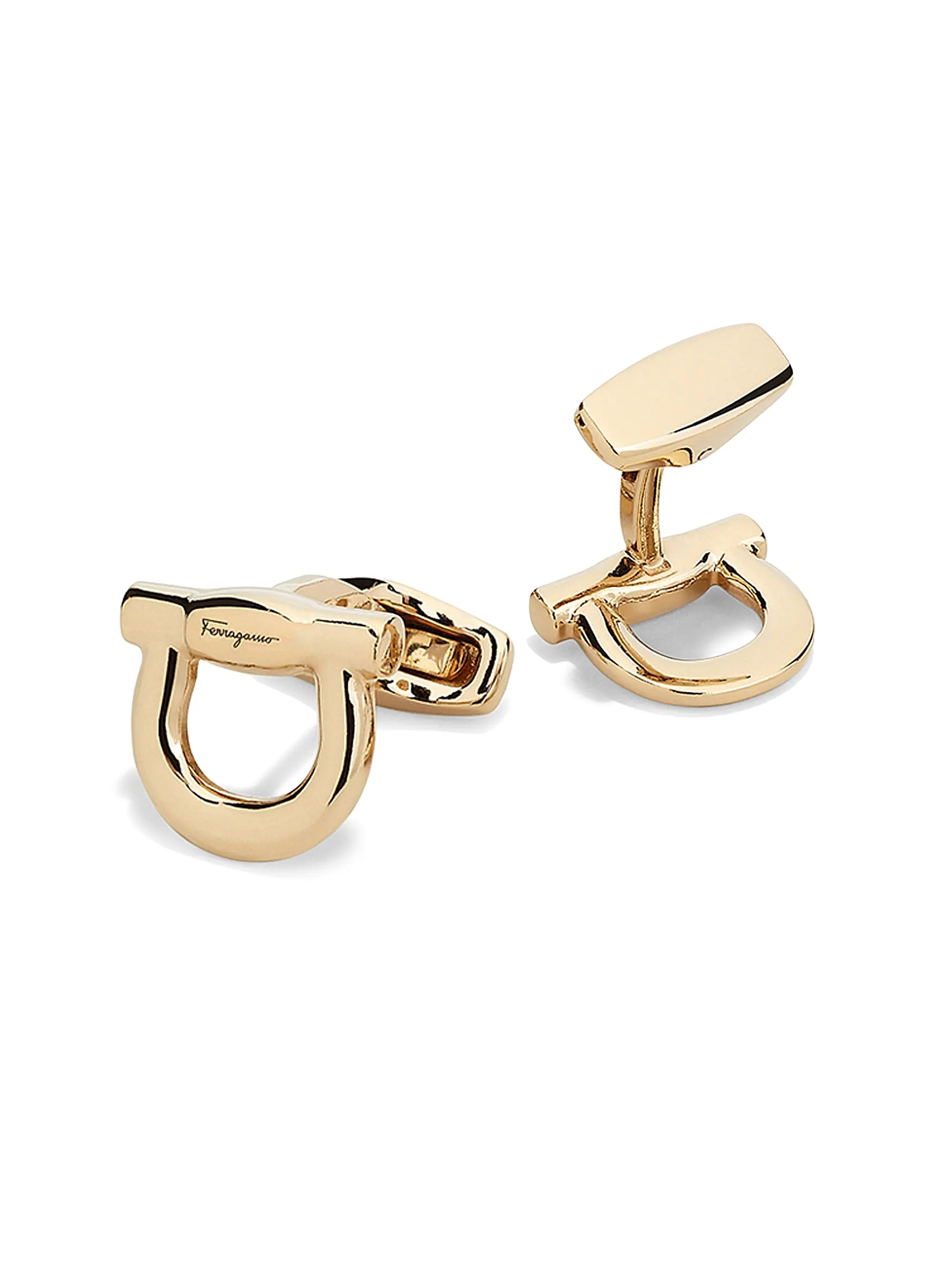 FERRAGAMO Gancini Goldtone Single Cufflink | Saks Fifth Avenue | Saks Fifth Avenue