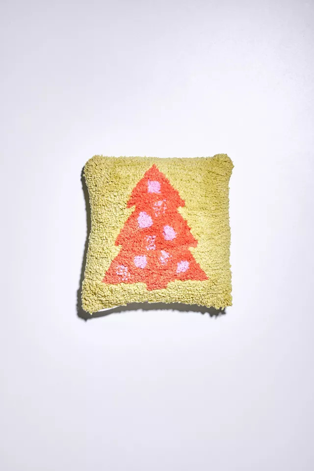 Christmas Tree Tufted Mini Throw Pillow | Urban Outfitters (US and RoW)