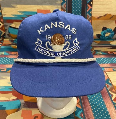 VTG 1988 Kansas University Jayhawks National Championship Strap Back Hat Rope KU | eBay AU