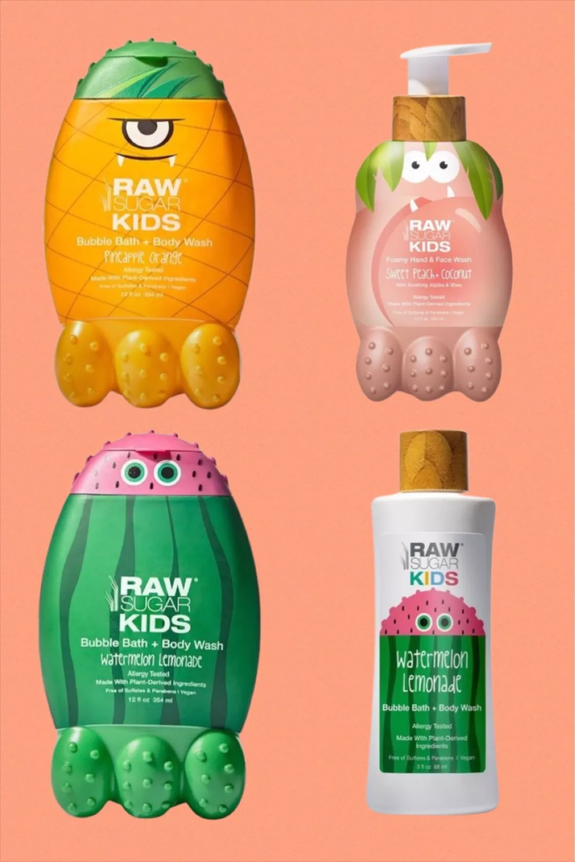 Kids' Foamy Hand + Face Wash, Sweet Peach + Coconut