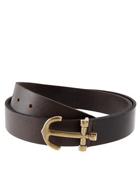 ASOS Leather Anchor Buckle Belt | ASOS US