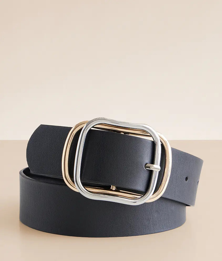 Mixed Metal Buckle Belt | Buckle