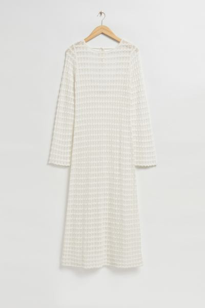Open Tie-Back Pointelle Knit Dress | H&M (UK, MY, IN, SG, PH, TW, HK)