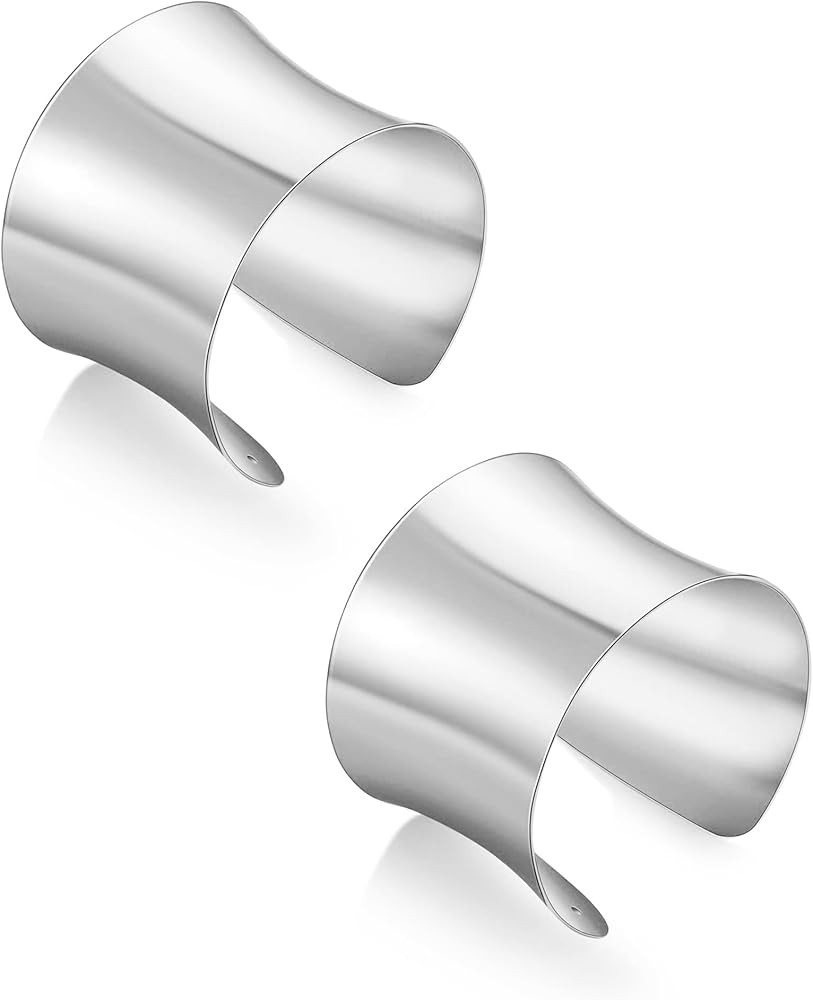 2-4PCS Gold Cuff Bracelets for Women Gold Bangle Bracelets Set Gold Cuff Jewelry Gold Open Wide B... | Amazon (US)