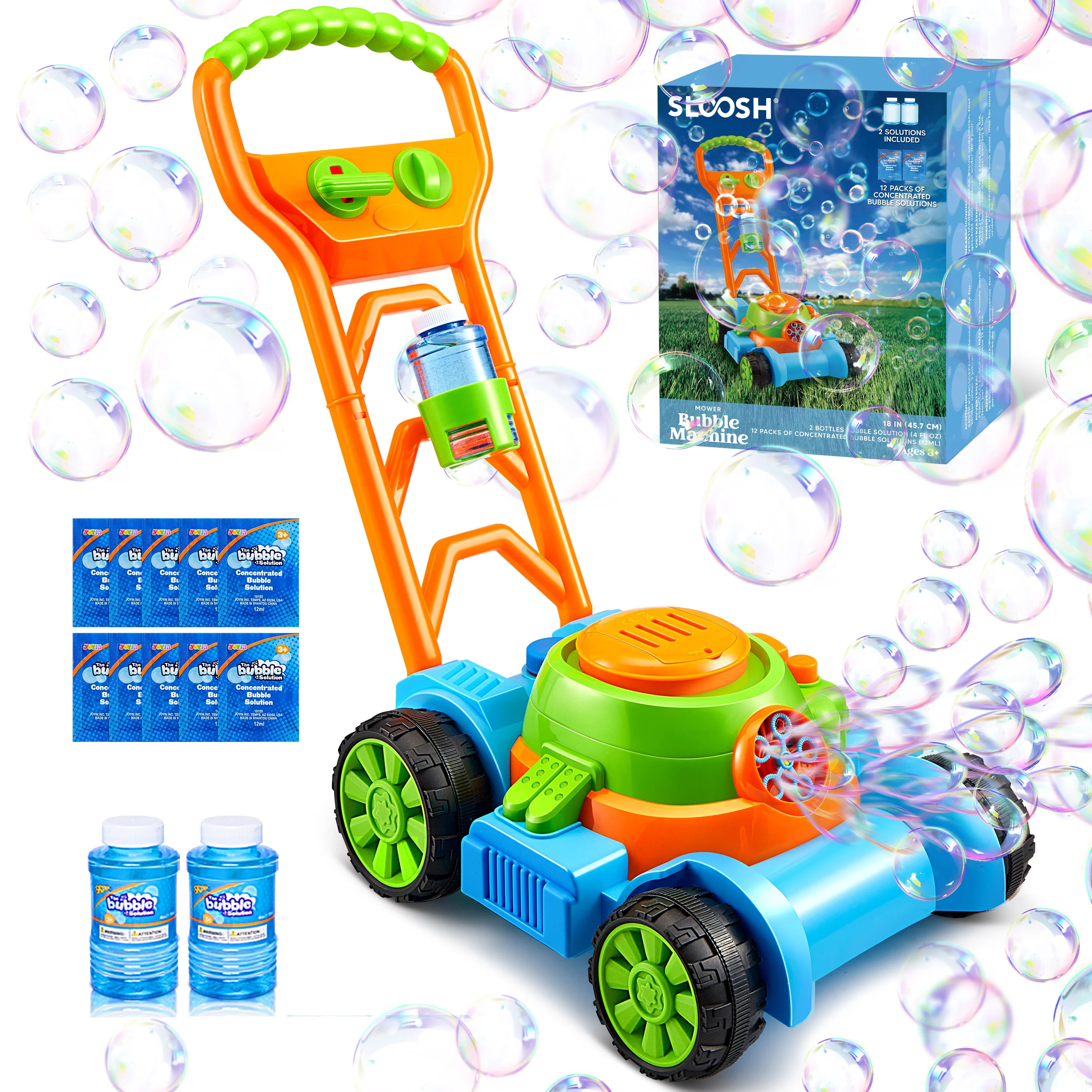 SYNCFUN Bubble Lawn Mower, Bubble Machine Summer Outdoor Toys for Toddlers 1-3, Bubbles for Kids ... | Walmart (US)
