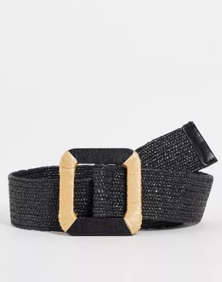 SVNX woven belt with square buckle in black | ASOS (Global)