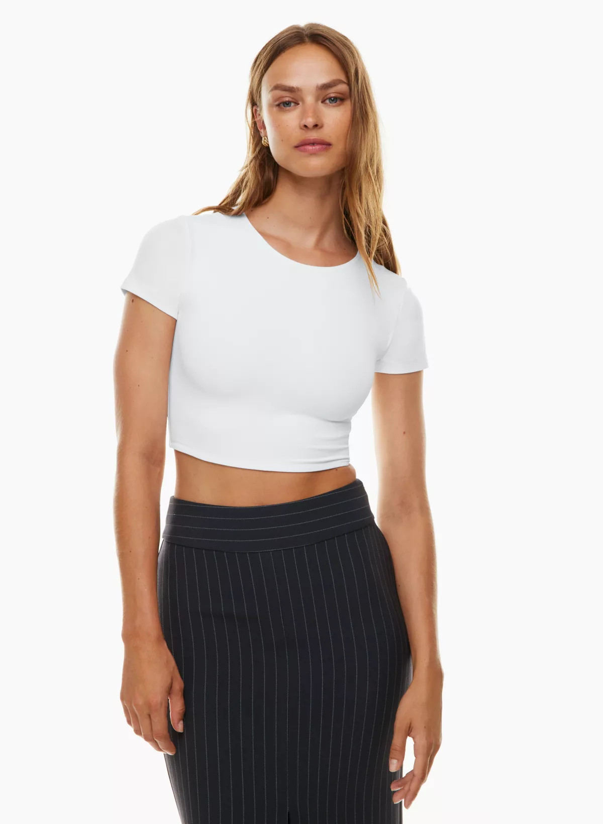 CONTOUR CREW CROPPED T-SHIRT | Aritzia