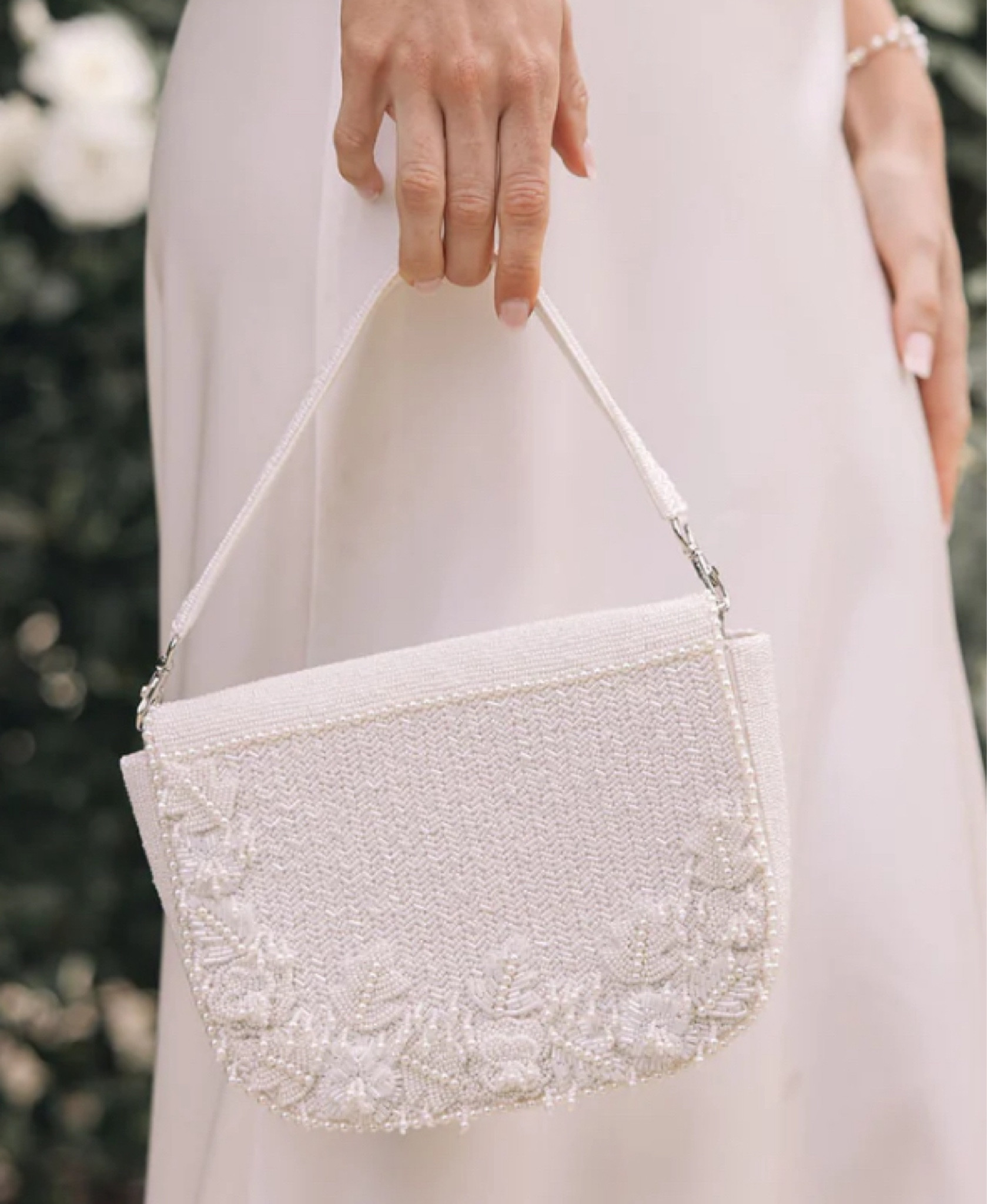 White bridal clutch with adjustable chain. Final sale and SUPER discounted!

#LTKwedding #LTKsalealert