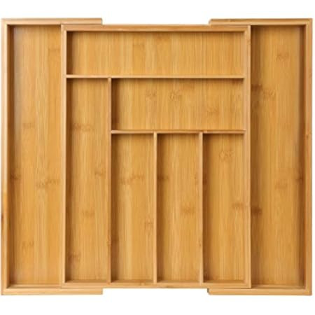 Utopia Kitchen Expandable Drawer Organizer , Adjustable Kitchen Drawer Organizer , Bamboo Drawer Div | Amazon (US)