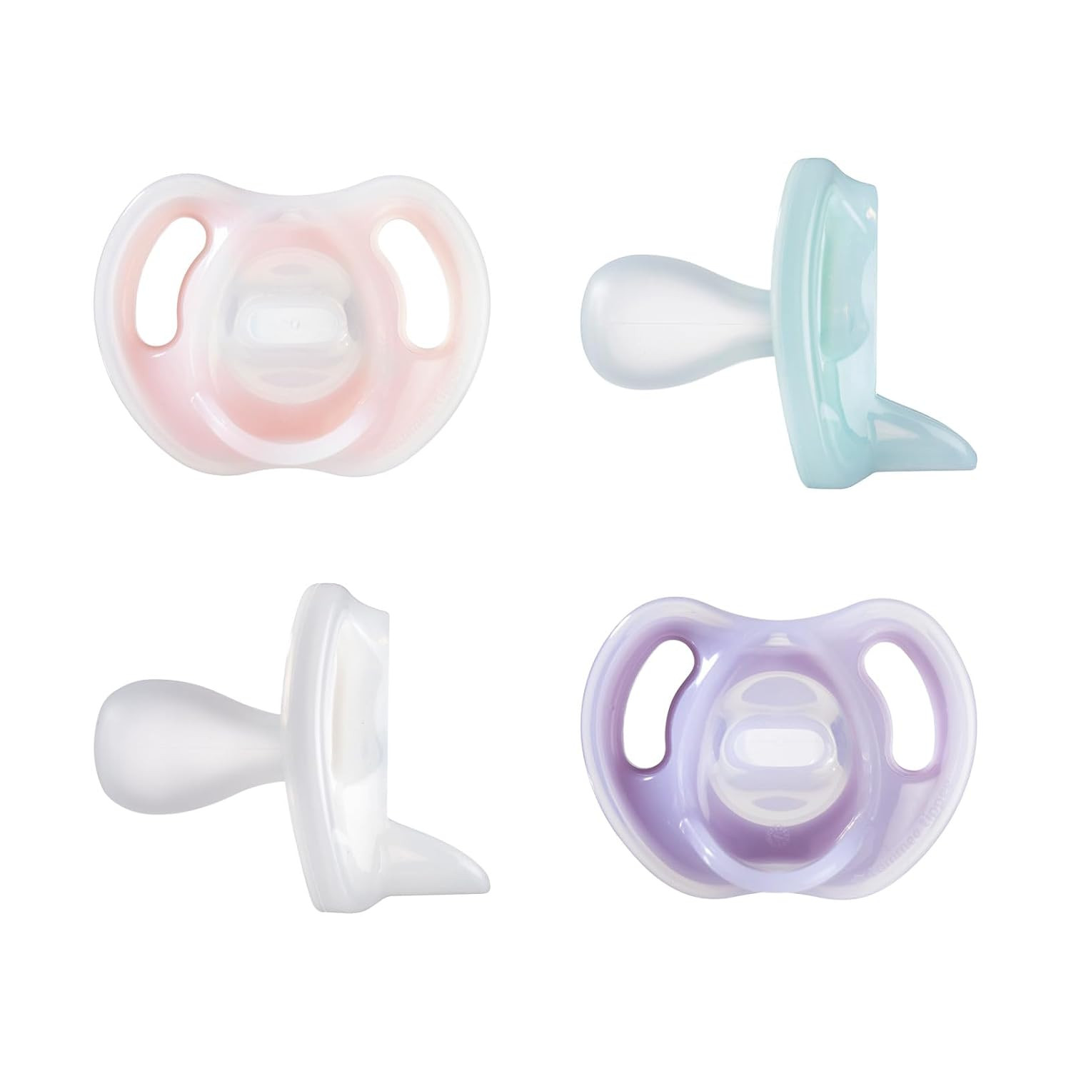 Tommee Tippee Ultra-Light Pacifier, 0-6 Months, Silicone, Pack of 4 | Amazon (US)