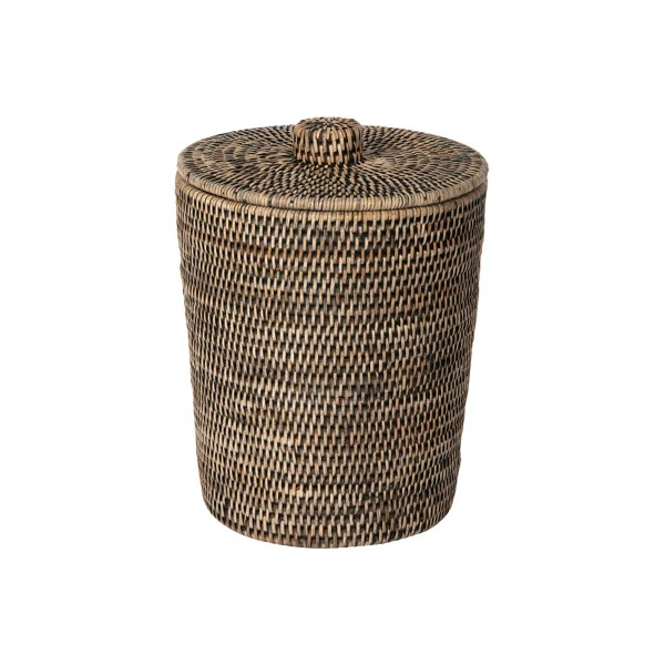 Everard Wicker Manual Lift Trash Can - 2 Gallons | Wayfair North America