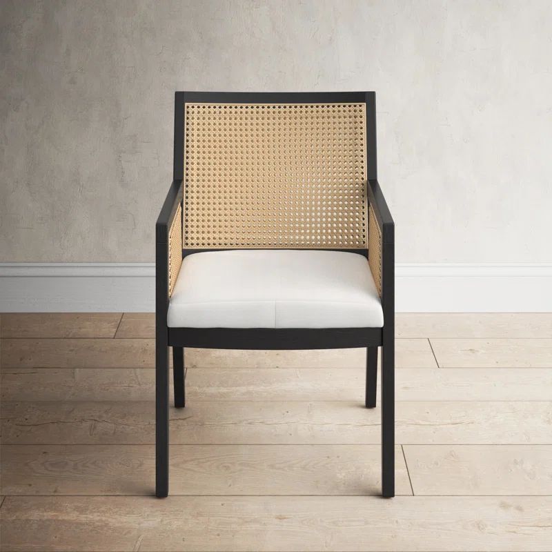 Aurora  Linen Solid Back Arm Chair | Wayfair North America