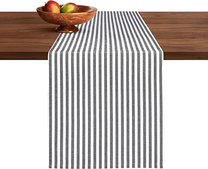 Dine n Decor Farmhouse Table Runner 72 inch Long Extra Wide, Everyday Use Dining Table Linen, Sof... | Amazon (US)