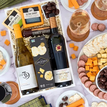 Wine Party Picnic Gift Crate | GourmetGiftBaskets.com