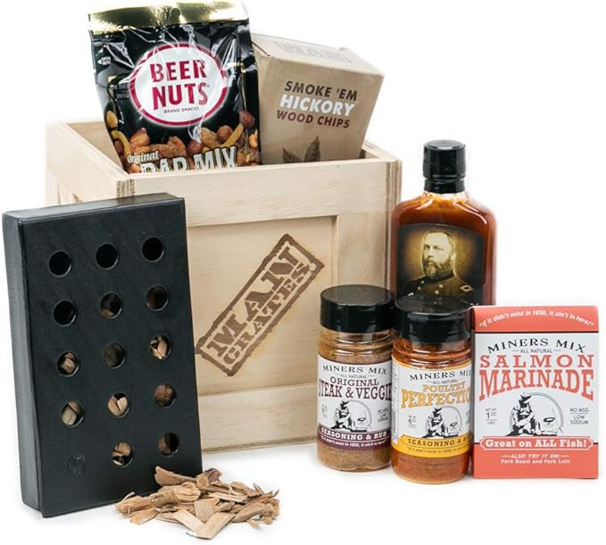 Hickory Grilling Crate – Includes Cast Iron Smoker Box, Dried Hickory Wood Chips and Beer Nuts ... | Amazon (US)