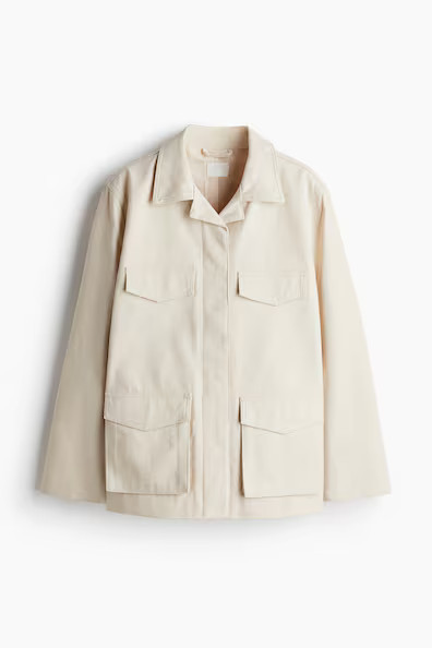 H & M - Twill Cargo Jacket - Beige | H&M (US + CA)
