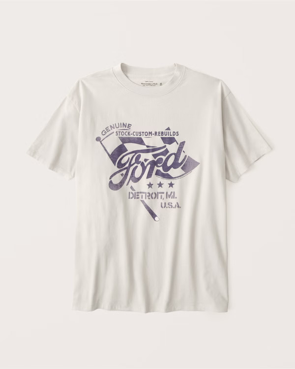 Women's Boyfriend Ford Graphic Tee | Women's | Abercrombie.com | Abercrombie & Fitch (US)