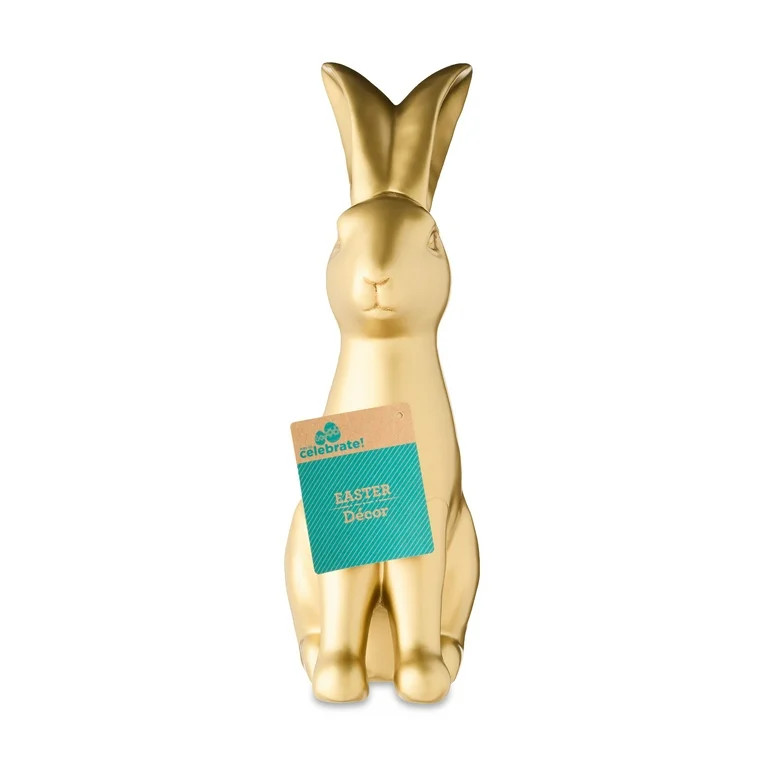 Easter Gold Standing Bunny Tabletop Decoration, by Way To Celebrate | Walmart (US)