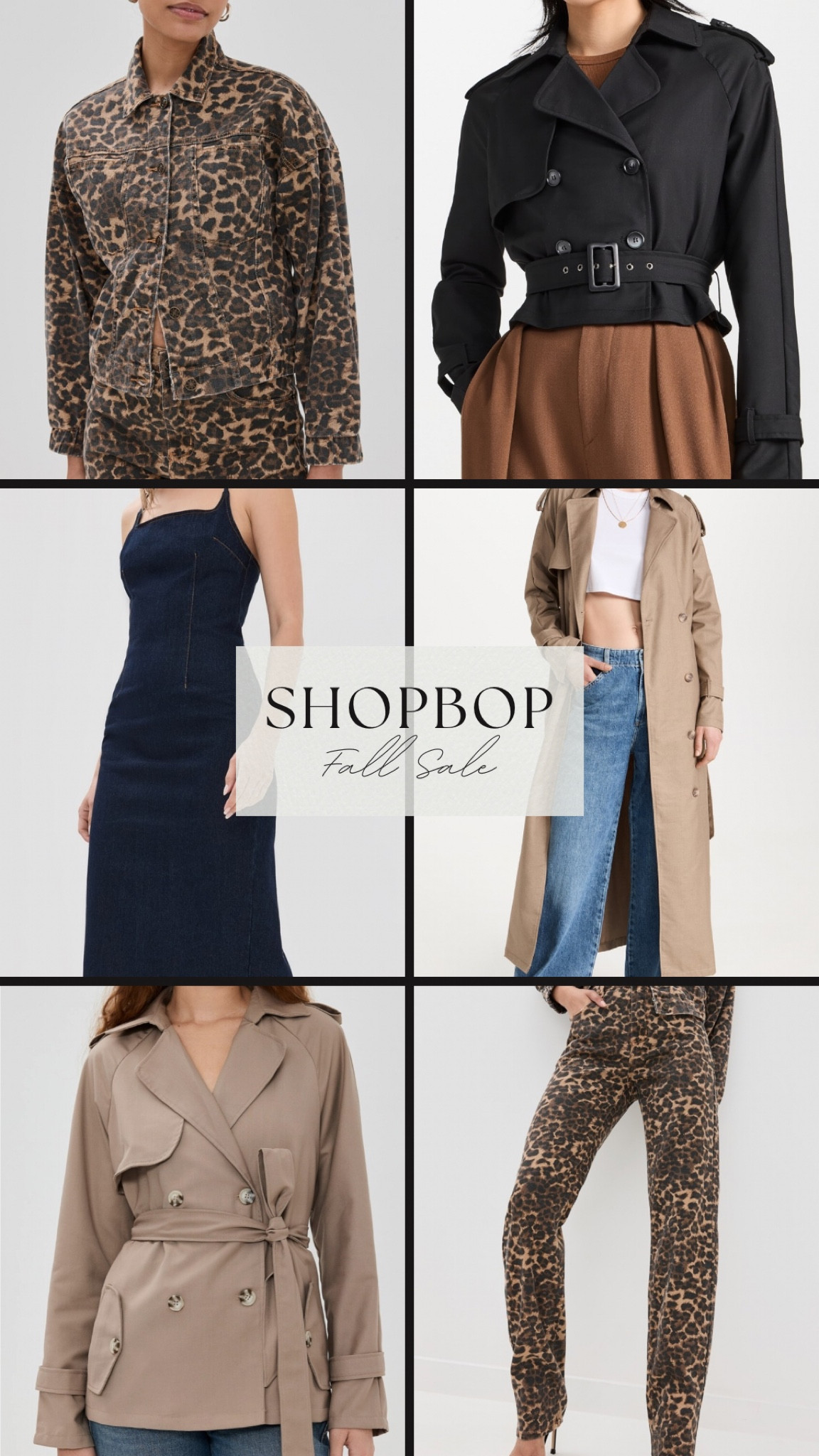 Shopbop Fall sale favorites all under $100 with code: TAKE20

Leopard jeans, denim jacket, trench coat, denim midi dress, cropped trench, leopard denim jacket, Fall outfit, Fall style 

#LTKSeasonal #LTKFallSale #LTKFindsUnder100