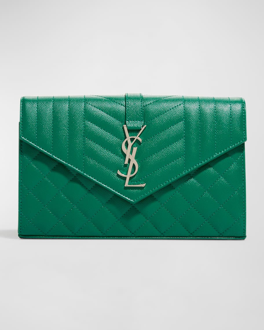 Saint Laurent YSL Quilted Wallet on Chain | Neiman Marcus