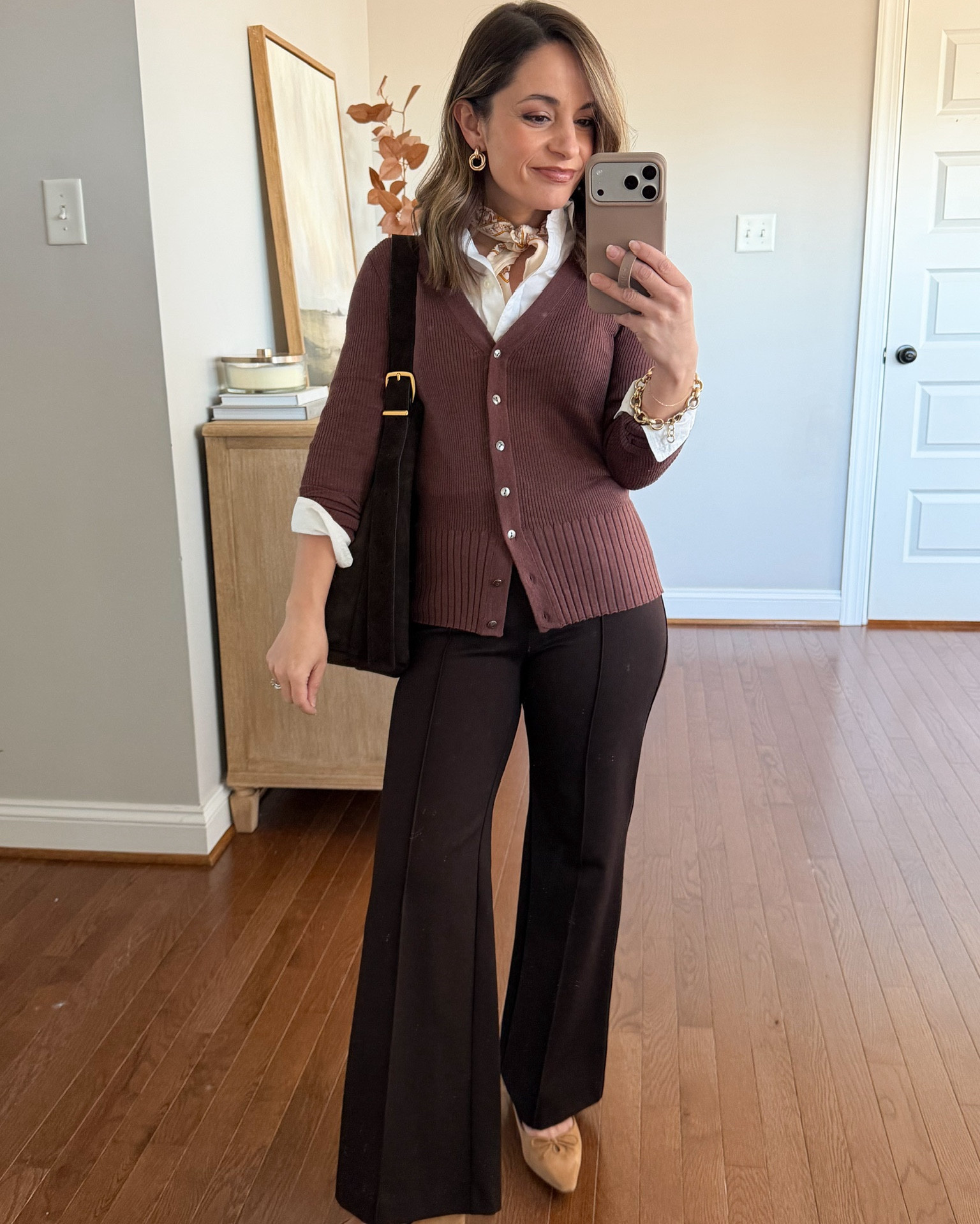 A few petite-friendly Madewell tops I’m loving!

Outfit 1:
Mauve cardigan (Madewell): xxs 
White button down (J.Crew Factory): petite xxs
Brown pants (Banana Republic): xs (10” rise, 26.5” inseam)
Flats: tts

Outfit 2:
Jacket (Madewell): xxs 
Jeans (BR Factory): petite 24 (27.5” inseam) 
Top (Quince): xs in heather oatmeal 
Shoes (Madewell): tts in tawny khaki 
Belt (Madewell) 

Outfit 3
The Ultimate Wide-Leg Jeans in Airy Denim (Madewell): Petite 25 in Raebrook Wash - sized up
10 ¼” rise / 28” inseam in petite
The '90s Boatneck Tee in Compact Cotton in French Blue (Madewell): XXS
Mylie Ballet Flats: in Tawny Khaki

My measurements for reference: I’m 4’10” and 105lbs. My bust, waist, and hip measurement is 32”, 24”, and 36”.

#LTKPetite #LTKWorkwear #LTKSeasonal